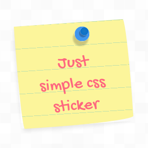 Nice sticker made using CSS3 rules