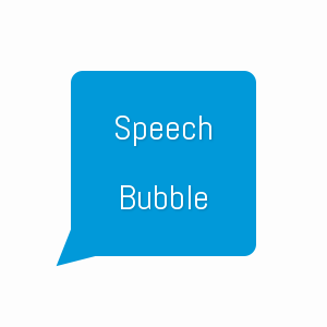 Speech bubble made using only CSS3